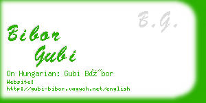 bibor gubi business card